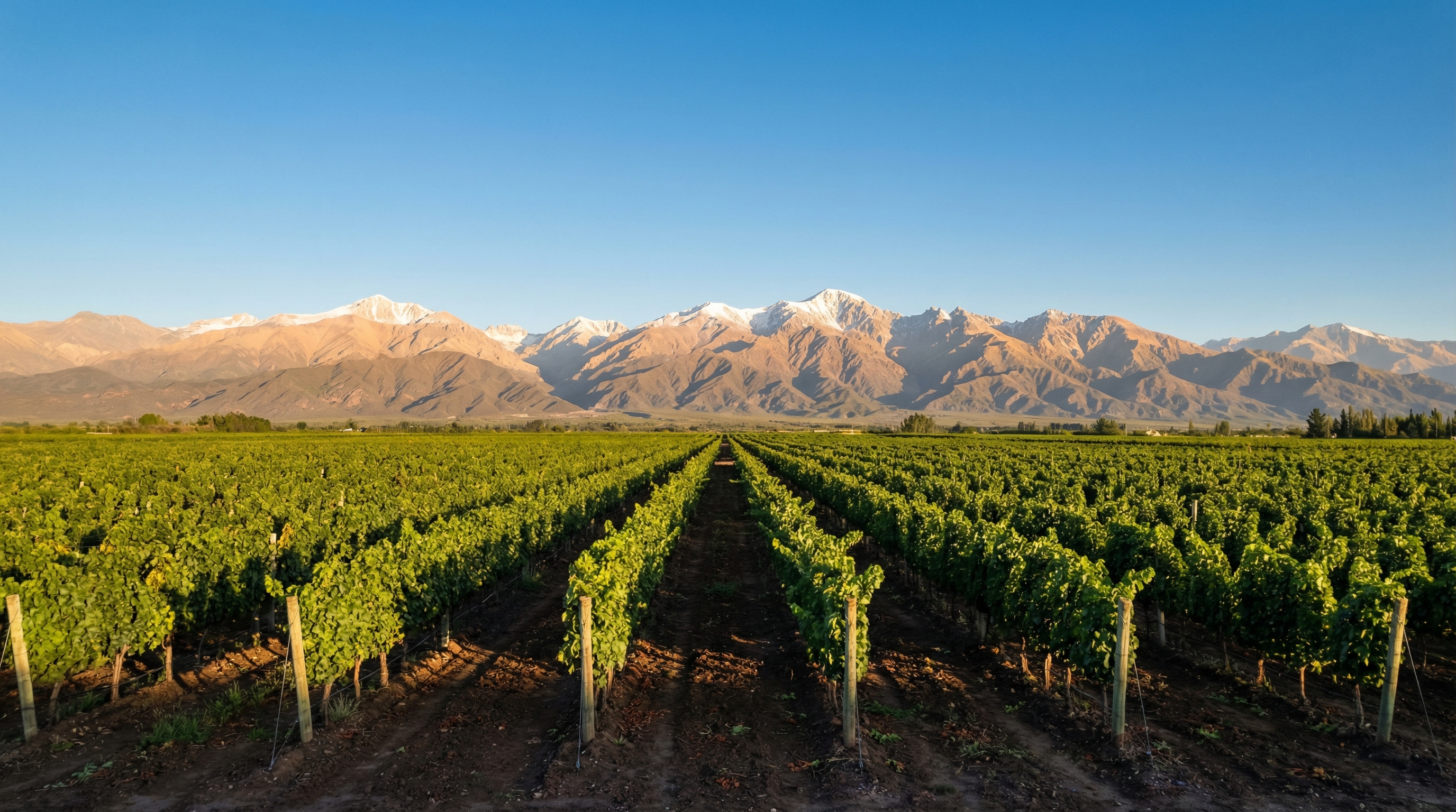 Malbec vineyards at high altitude in Mendoza