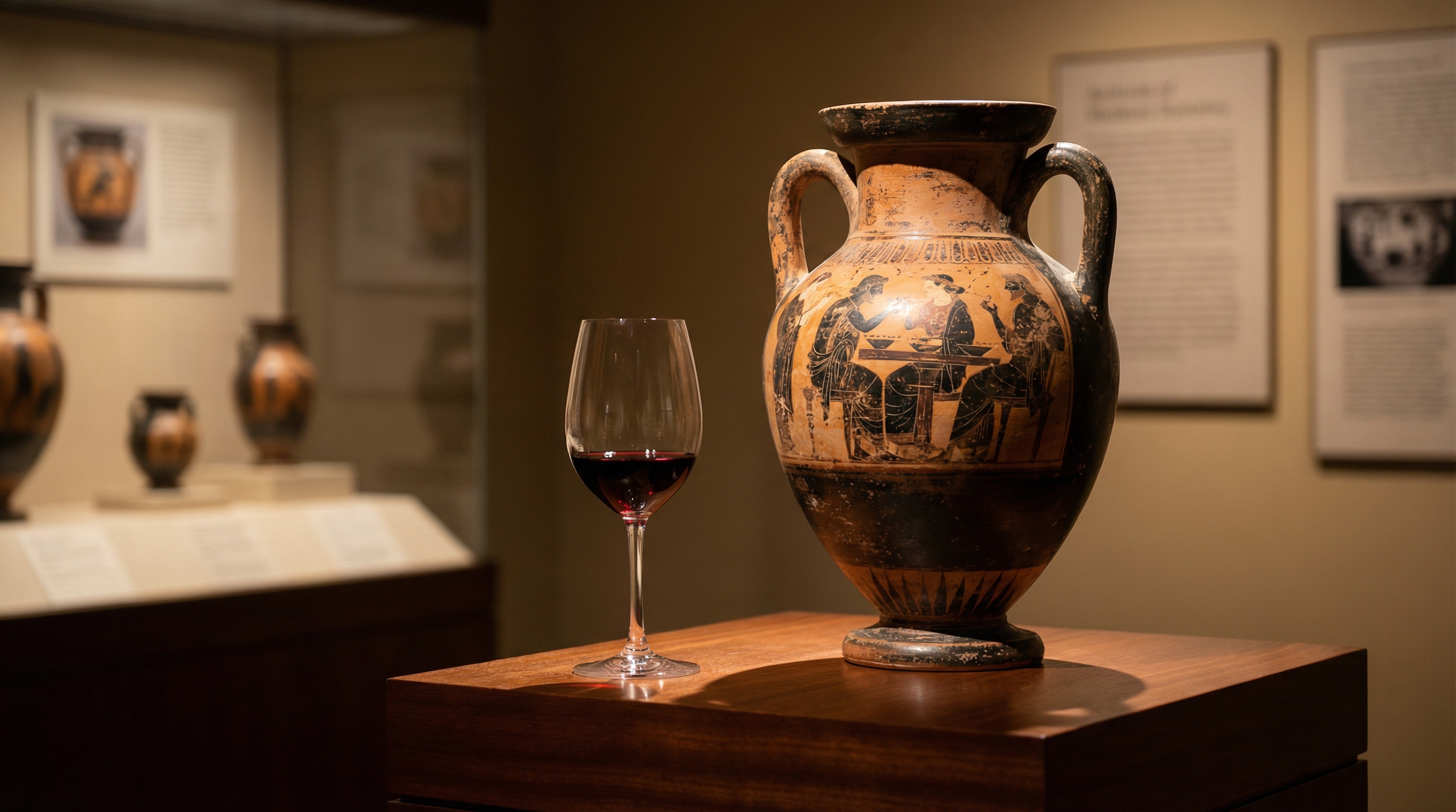 Vignobles en coteaux dans le nord de la Grèce avec le mont Vermion en arrière-plan, montrant les vignes de Xinomavro aux couleurs d'automne