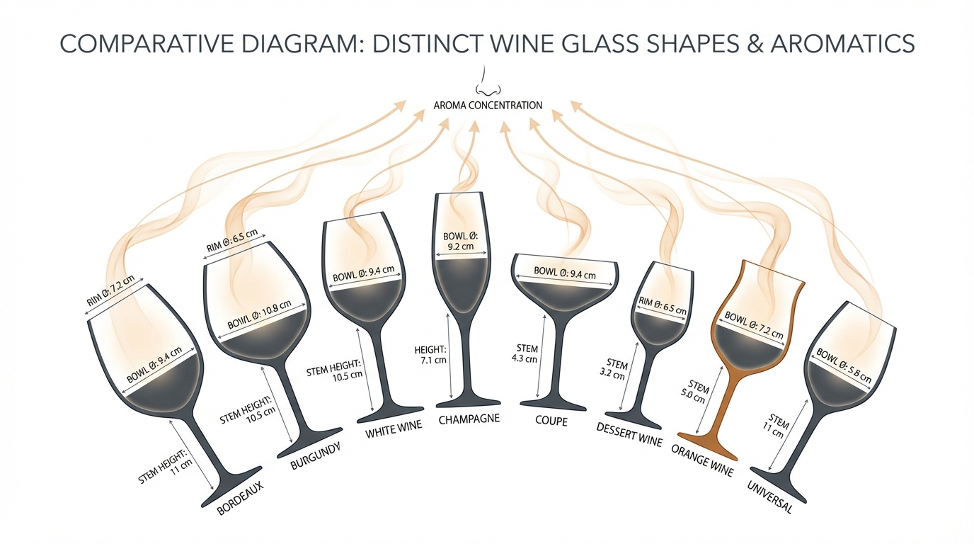 Close-up of a hand swirling red wine in a crystal Burgundy glass to release aromas